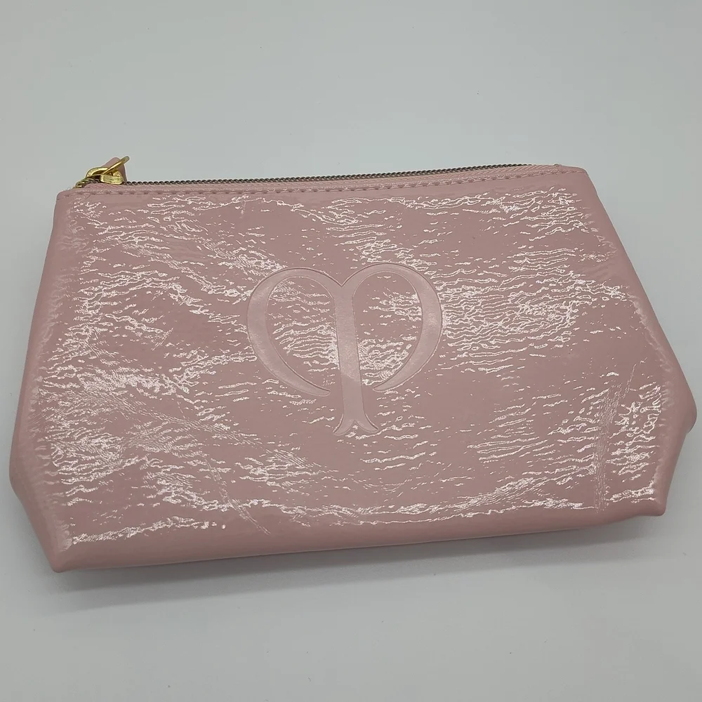 Clé de Peau Beauté Cosmetic Pouch Pink Gold Zipper Makeup Bag Ultra Luxe